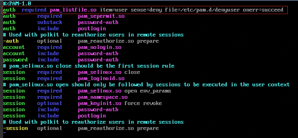 通过linux-PAM实现禁止root用户登陆的方法